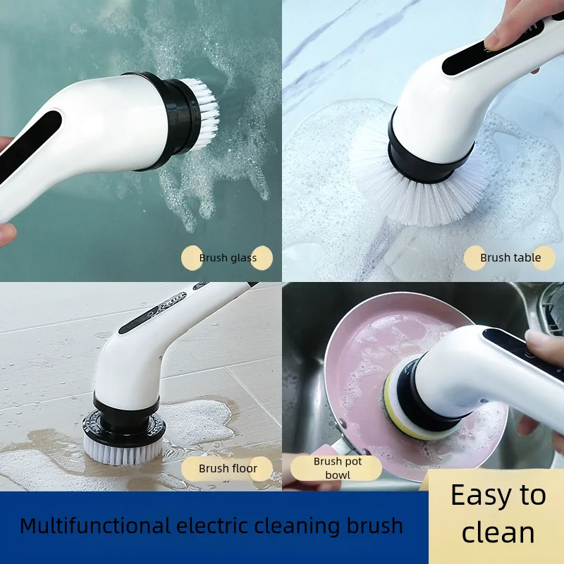 Kf Se01adf999be84bfbba9a86eee0daec11n 9 In 1 Electric Cleaning Brush Window Wall Cleaner Electric Turbo Scrub Brush Rotating Scrubber Kitchen