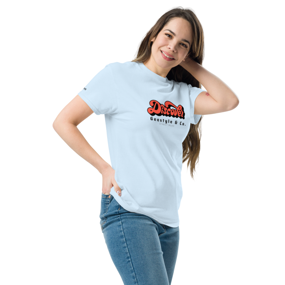 Unisex Classic Tee Light Blue Left Front 6682ab3010b63