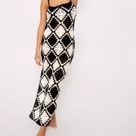 Diamond Hand Crochet Maxi Dress Cover-Up