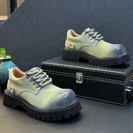 New Arrival Men British Style Retro Workwear Shoes Spring Autumn Luxury Designer Youth Trending Thick Bottom Chunky Sneakers