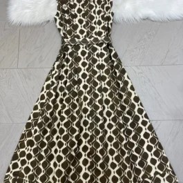 Sleeveless Polka Dot Midi Dress